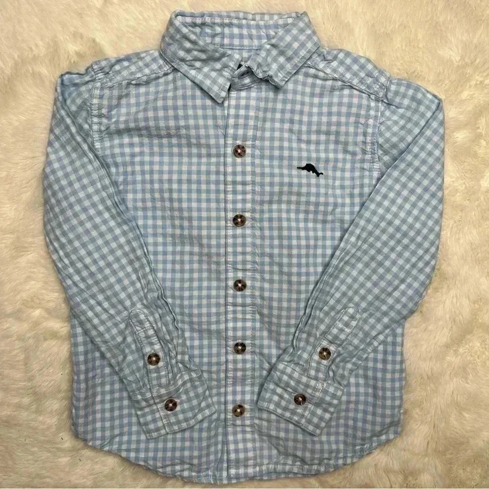 Tommy Bahama Button Up Shirt Blue & White Size 6